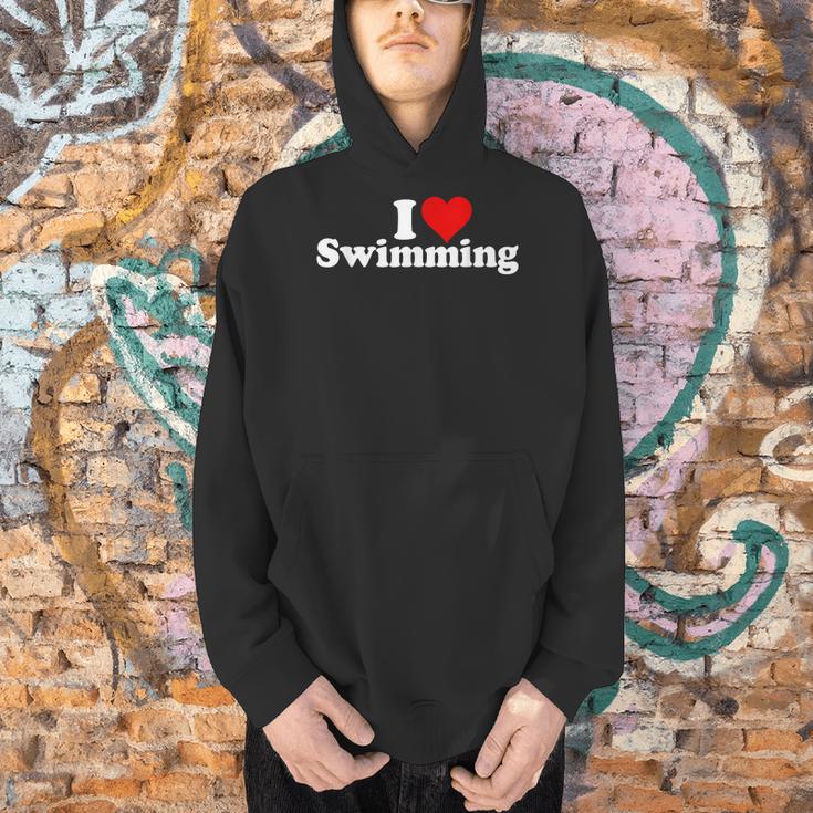 I LOVE HEART SWIMMING Men Hoodie I LOVE HEART SWIMMING Men Hoodie