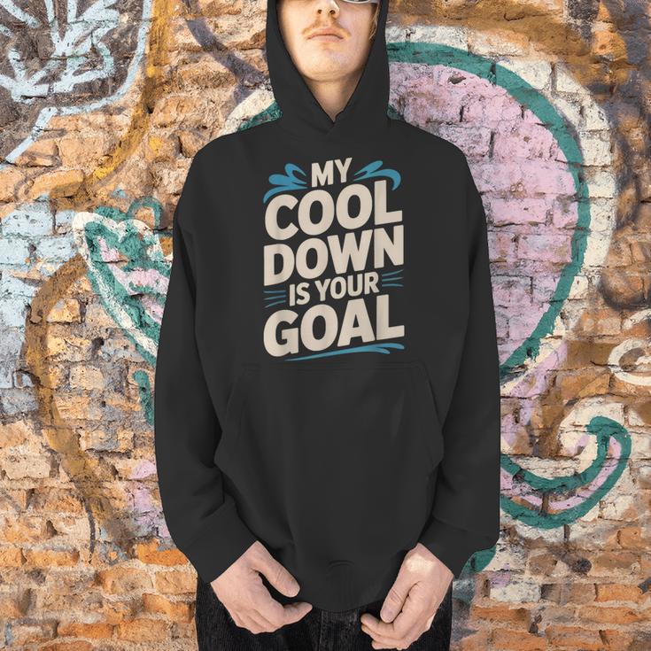 Masters Swimmer Cool Down Workout Humor Bold Swimming Men Hoodie