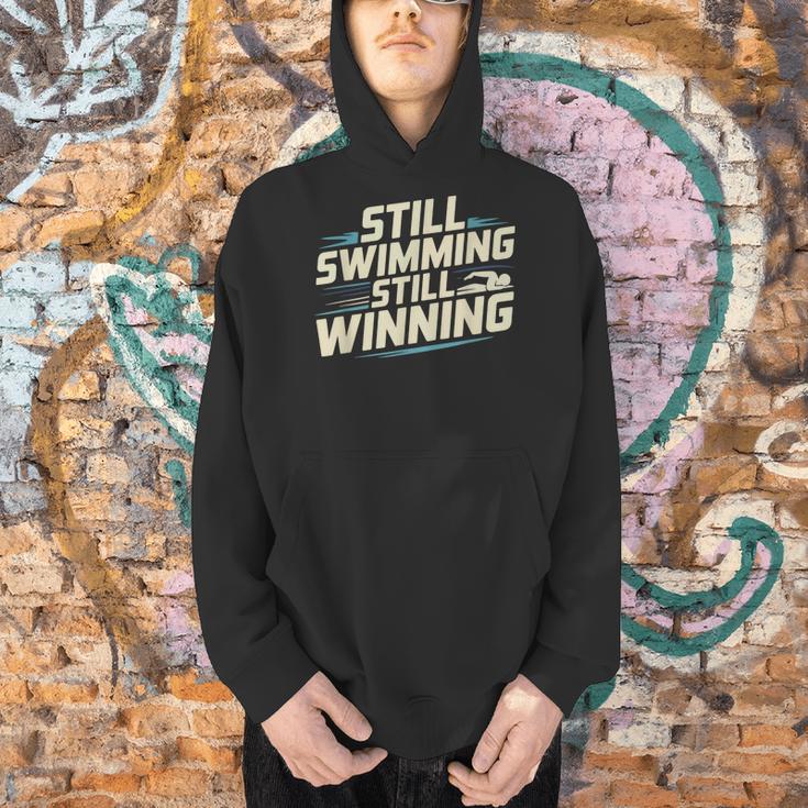 Masters Swimmer Still Swimming Competing Winning Adult Men Hoodie Masters Swimmer Still Swimming Competing Winning Adult Men Hoodie