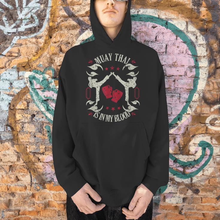 Muay Thai Is In My Blood Traditional Fighters Thai Boxing Men Hoodie Muay Thai Is In My Blood Traditional Fighters Thai Boxing Men Hoodie