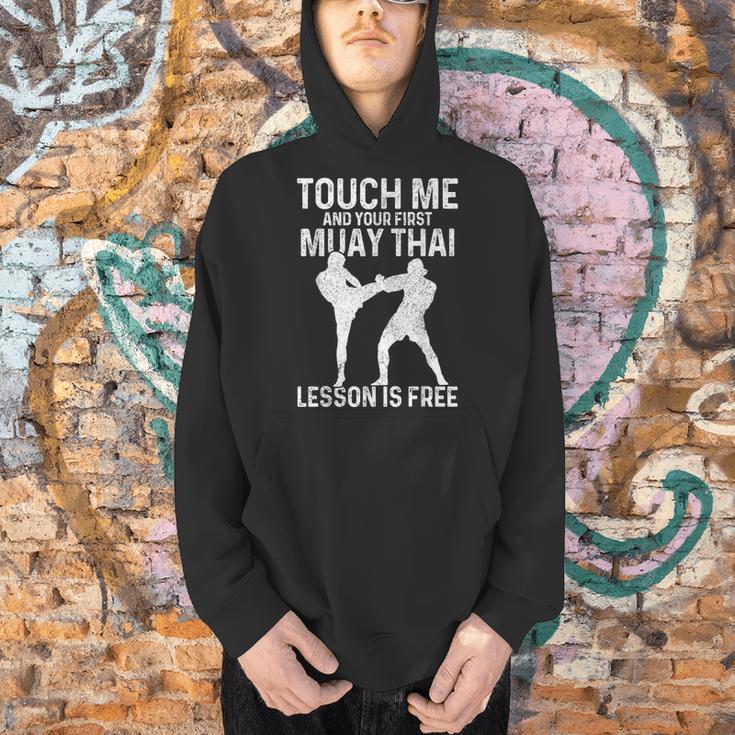 Muay Thai Boxing Kickboxing Your First Lesson Is Free Men Hoodie Muay Thai Boxing Kickboxing Your First Lesson Is Free Men Hoodie