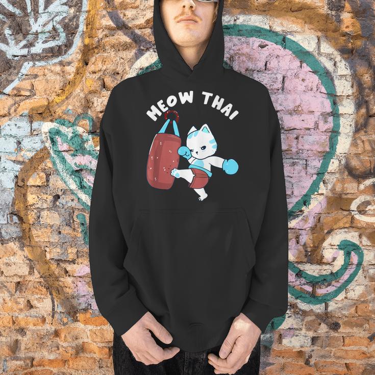Muay Thai Cat Meow Thai Punch Bag Martial Arts Men Hoodie Muay Thai Cat Meow Thai Punch Bag Martial Arts Men Hoodie