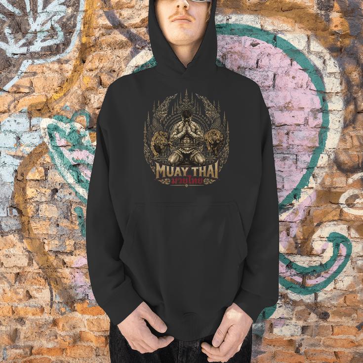 Muay Thai Clinch Vintage Thai Boxing Fighter Art Men Hoodie Muay Thai Clinch Vintage Thai Boxing Fighter Art Men Hoodie