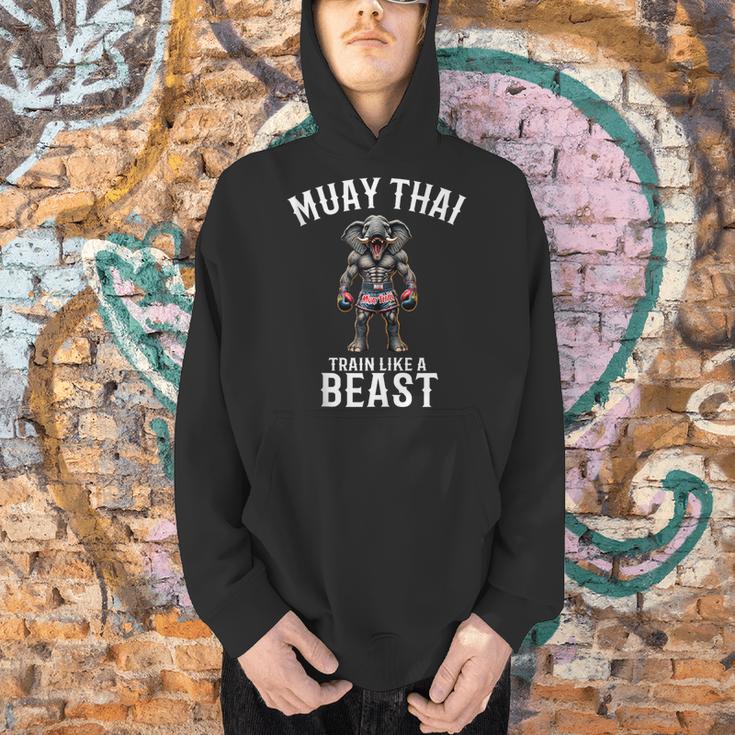 Muay Thai Elephant Kickboxing And Elephant Thai Men Hoodie Muay Thai Elephant Kickboxing And Elephant Thai Men Hoodie