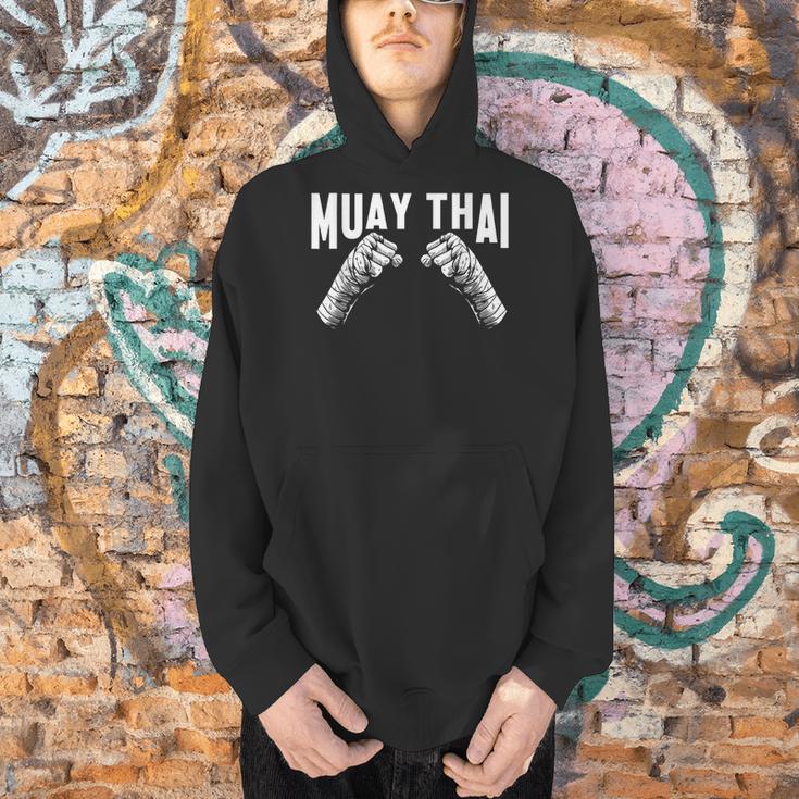Muay Thai Fighter Fists MMA Club Martial Arts Fighting Coach Men Hoodie