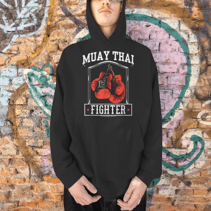 Muay Thai Fighter Hobby Boxing Martial Arts Men Hoodie