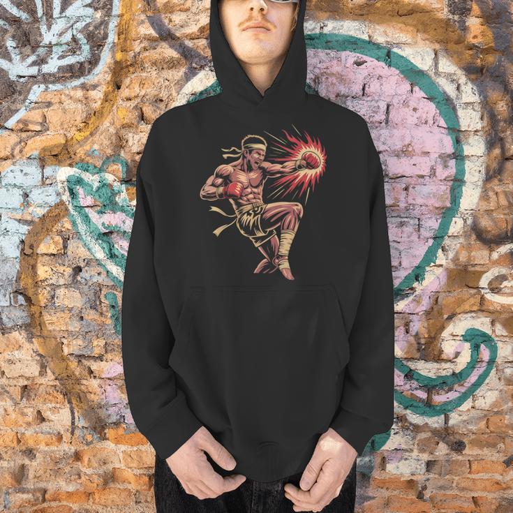 Muay Thai Fighter Southpaw Stance Minimal Silhouette Clean Men Hoodie Muay Thai Fighter Southpaw Stance Minimal Silhouette Clean Men Hoodie