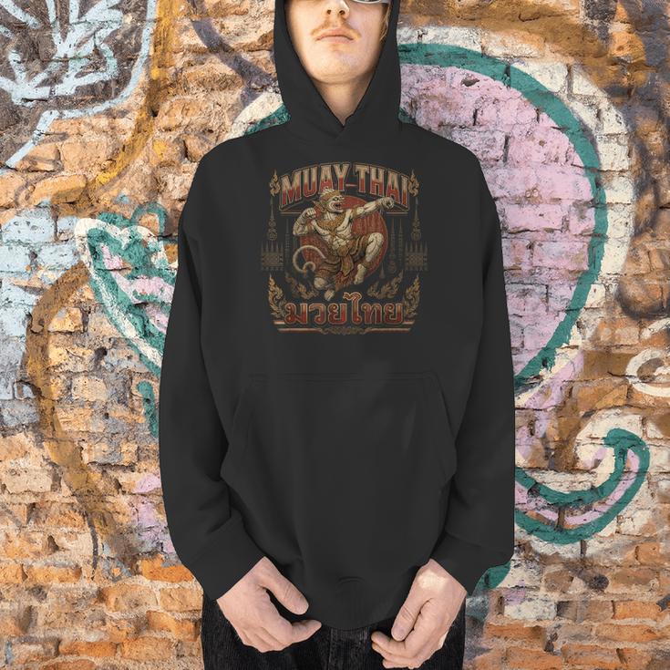 Muay Thai Power Vintage Thai Boxing Warrior Fighter Monkey Men Hoodie Muay Thai Power Vintage Thai Boxing Warrior Fighter Monkey Men Hoodie