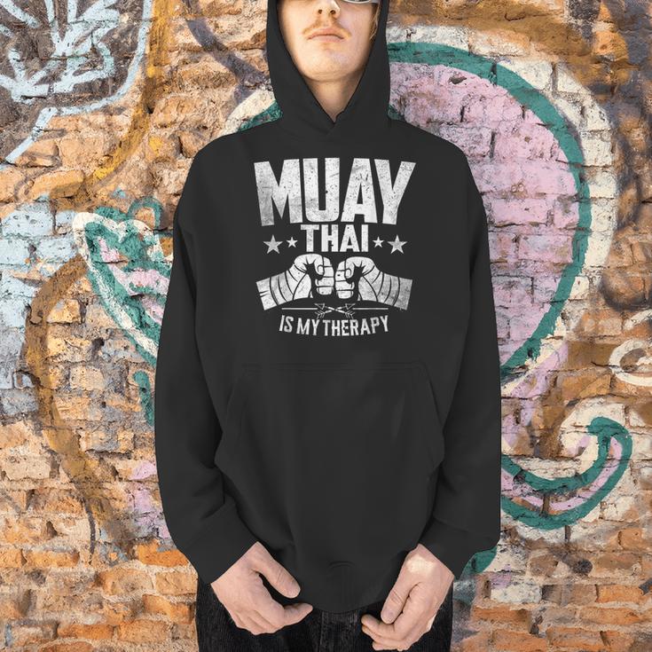 Muay Thai Is My Therapy Muay Thai Lovers Muay Thai Men Hoodie Muay Thai Is My Therapy Muay Thai Lovers Muay Thai Men Hoodie