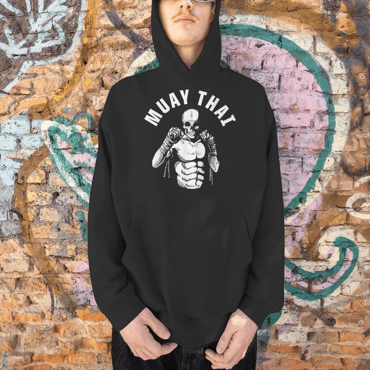 Muay Thai Skeleton Fighter MMA Club Coach Martial Arts Fight Men Hoodie