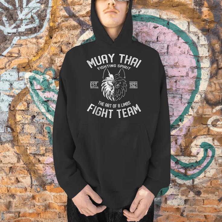 Muay Thai Wolf Fight Team Nak Muay Kickboxing Men Hoodie Muay Thai Wolf Fight Team Nak Muay Kickboxing Men Hoodie