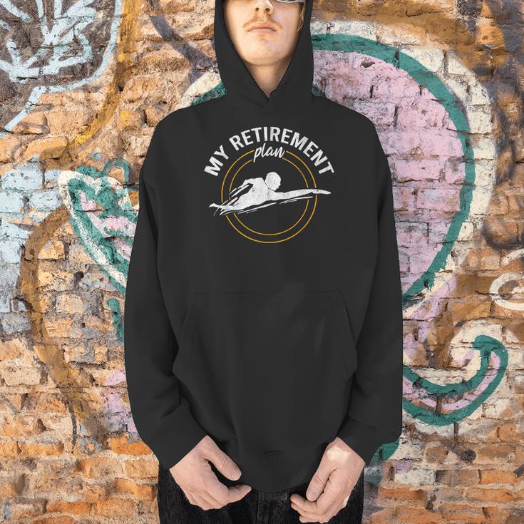 My Retirement Plan Swim Athlete Swimming Grandpa Swimmer Men Hoodie