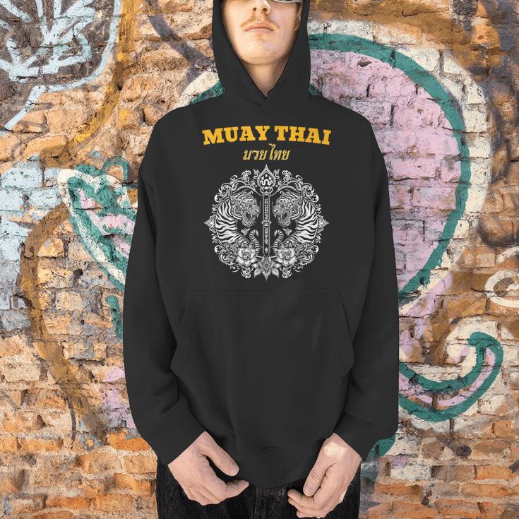 Sak Yant Muay Thai Art Tattoo Twin Tiger Kickboxing Thailand Men Hoodie Sak Yant Muay Thai Art Tattoo Twin Tiger Kickboxing Thailand Men Hoodie