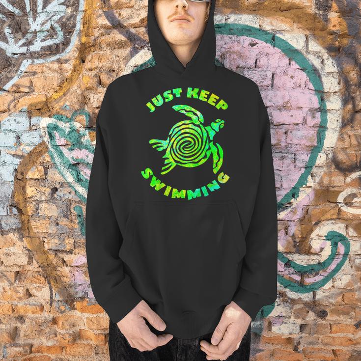 Sea Turtle Just Keep Swimming Ocean Beach Vacation Men Hoodie Sea Turtle Just Keep Swimming Ocean Beach Vacation Men Hoodie