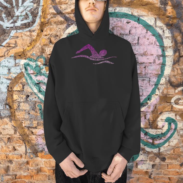 Silhouette Icon Swimmer Stuff Girls Swimming Men Hoodie
