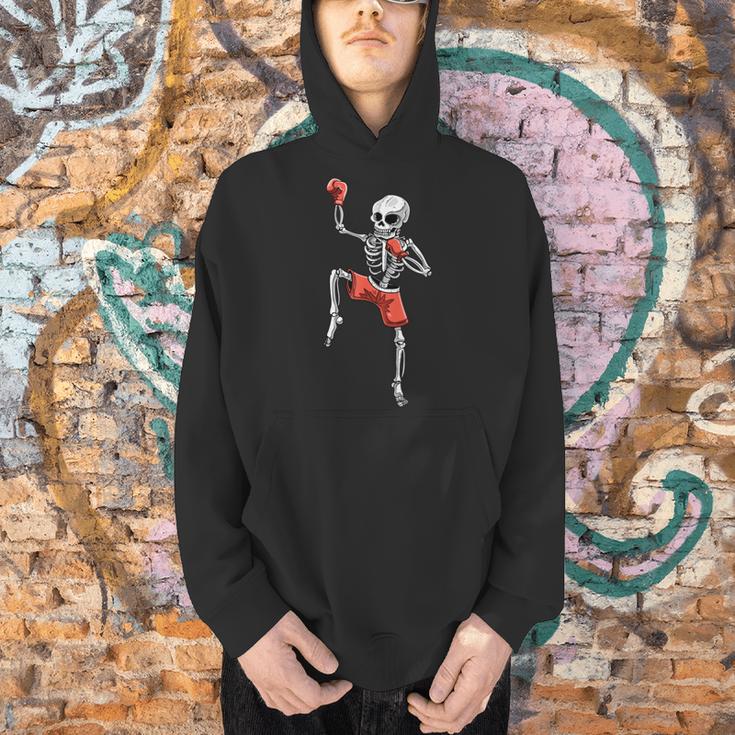 Skeleton Muay Thai Halloween Kickboxing MMA Fighter Costume Men Hoodie