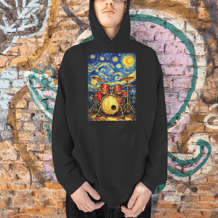 Starry Night Drum Kit Van Gogh Style Art Men Hoodie Starry Night Drum Kit Van Gogh Style Art Men Hoodie