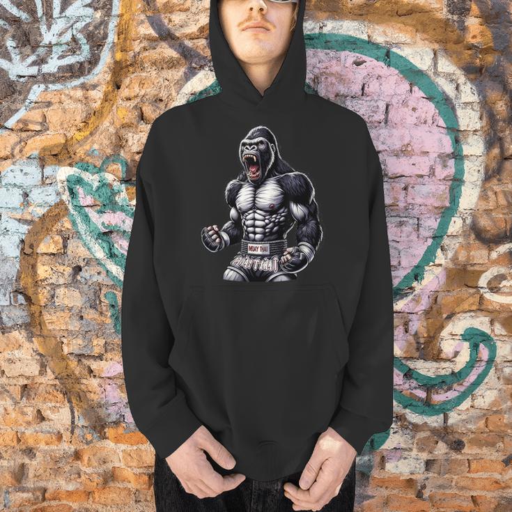 Strong Muay Thai Gorilla Thai Boxing And Fighting Men Hoodie Strong Muay Thai Gorilla Thai Boxing And Fighting Men Hoodie