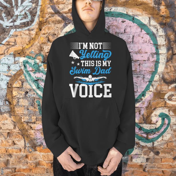 Swim Dad Voice Swimming Dad Of A Swimmer Father Men Hoodie
