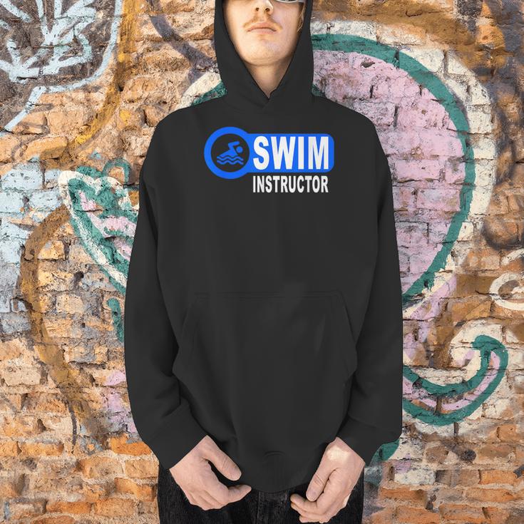 Swim Instructor Swimming Teacher Swimmer In Pool Graphic Art Men Hoodie Swim Instructor Swimming Teacher Swimmer In Pool Graphic Art Men Hoodie