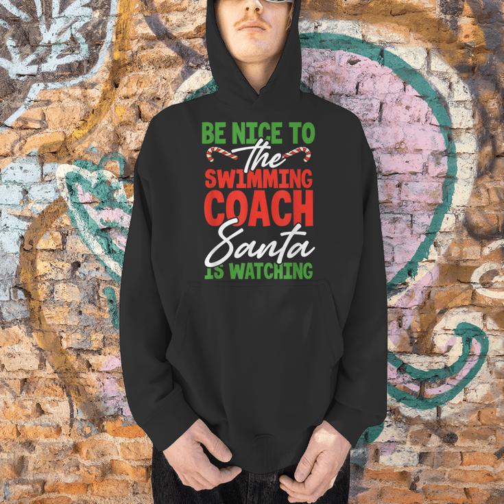 Swimming Coach Christmas Xmas Swimming Santa Men Hoodie Swimming Coach Christmas Xmas Swimming Santa Men Hoodie