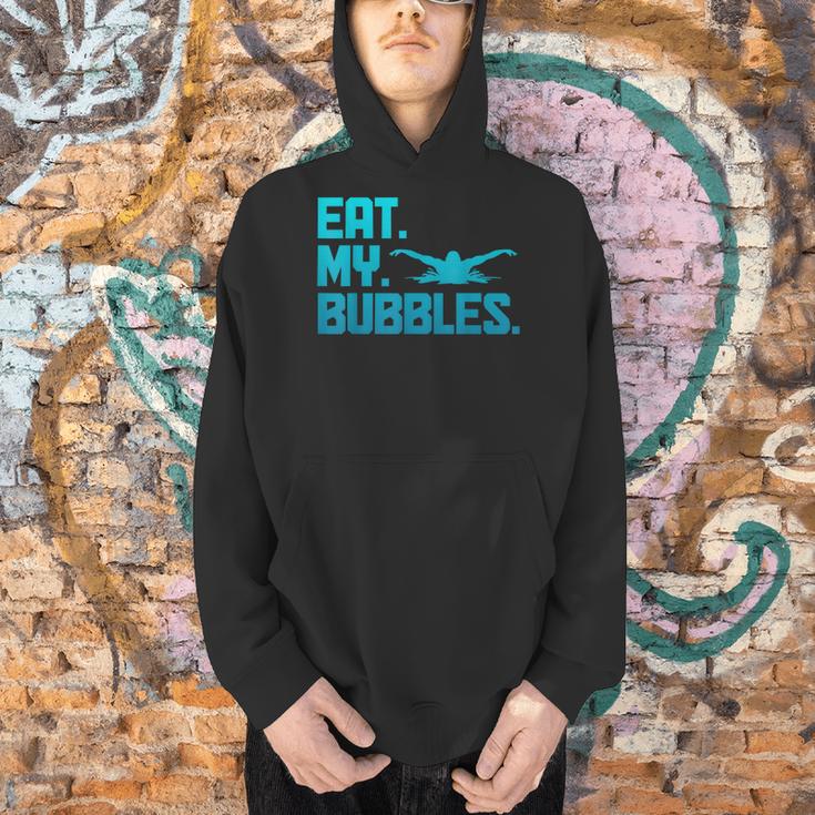 Swimming Eat My Bubbles Swimmer Swim Men Hoodie