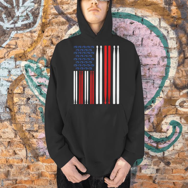 USA Flag Drummer Music Drum Kit Men Hoodie USA Flag Drummer Music Drum Kit Men Hoodie