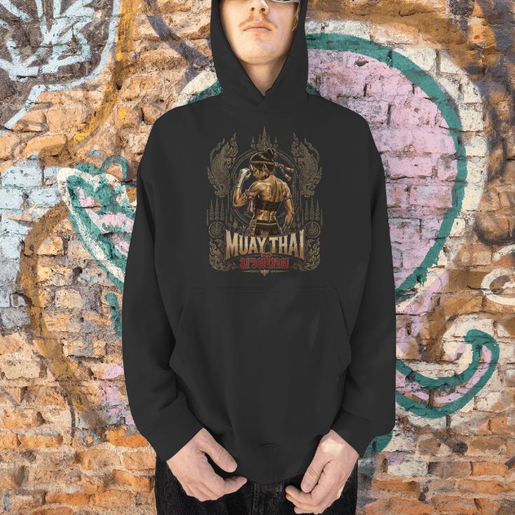 Vintage Muay Thai Chaiya Thai Boxing Fighter Style Men Hoodie