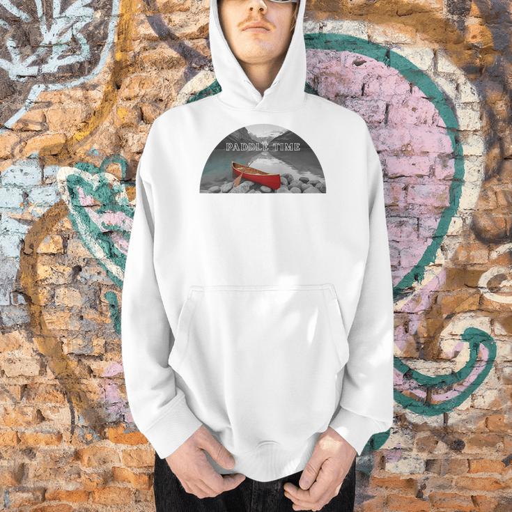 Canoe Lover Time To Paddle Raglan Baseball Tee Men Hoodie
