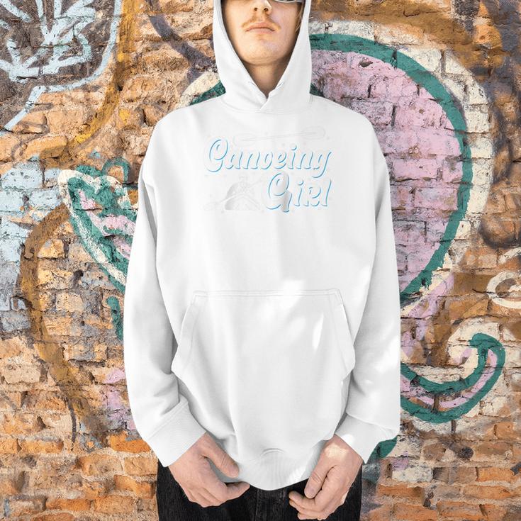 Canoeing Girl Raglan Baseball Tee Men Hoodie
