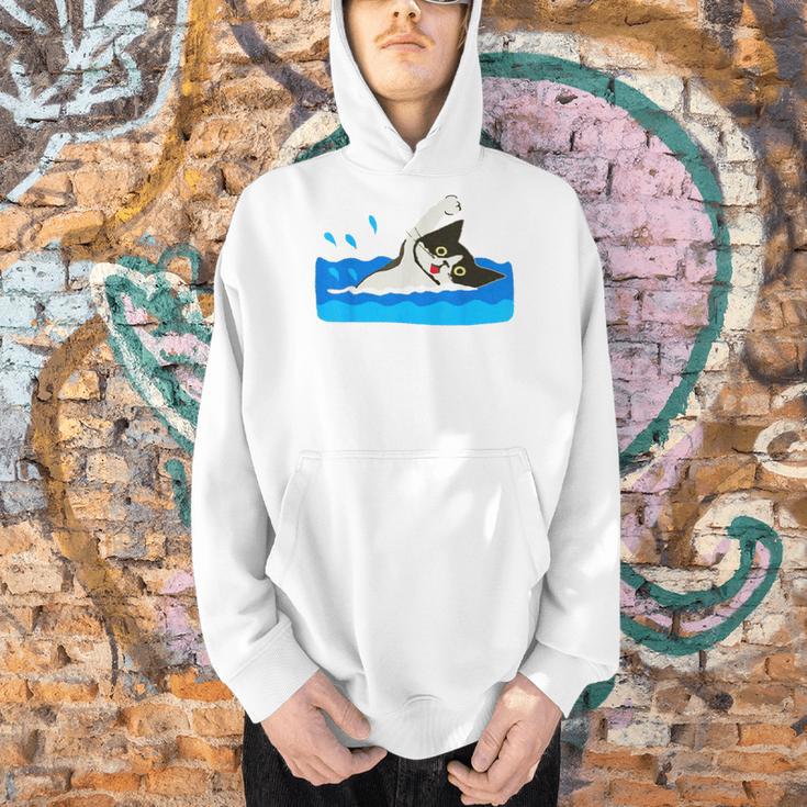 Cat Swimming Pool Men Hoodie