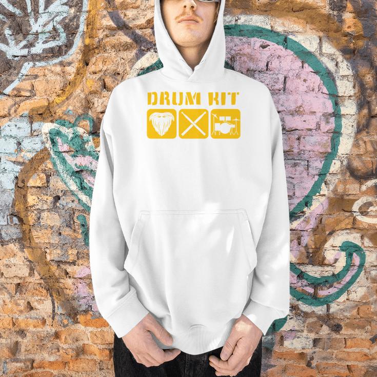 Drum Kit Band Drumming Drumsticks Musical Drums Men Hoodie Drum Kit Band Drumming Drumsticks Musical Drums Men Hoodie