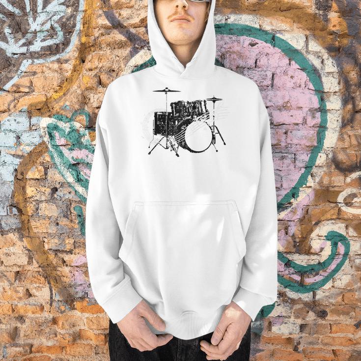 Drum Kit Drummer Band Musical Instrument Rock Music Raglan Baseball Tee Men Hoodie Drum Kit Drummer Band Musical Instrument Rock Music Raglan Baseball Tee Men Hoodie