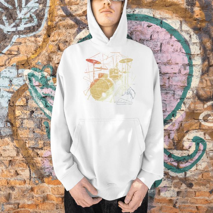 Drum Kit Retrowave Drums Men Hoodie Drum Kit Retrowave Drums Men Hoodie