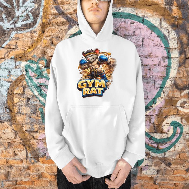 Gym Rat Kickboxing Nak Muay Thai Boxing Fighter Men Hoodie