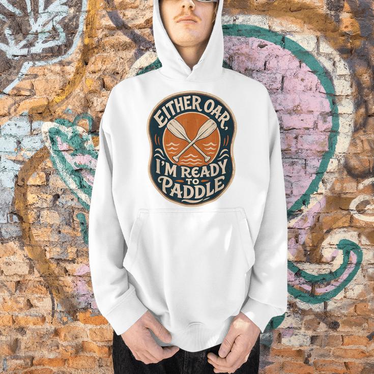 Kayak Canoe Paddle Either Oar Men Hoodie