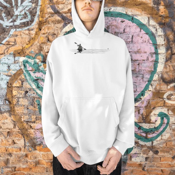 Kayaking Graphic Kayak Figure Kayaker Canoe Paddling Men Hoodie