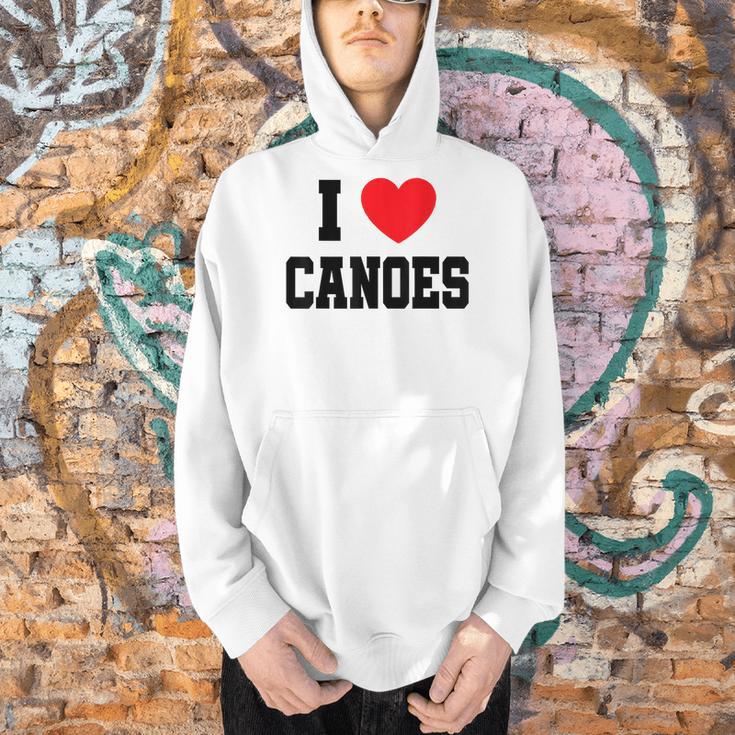 I Love Canoes Men Hoodie