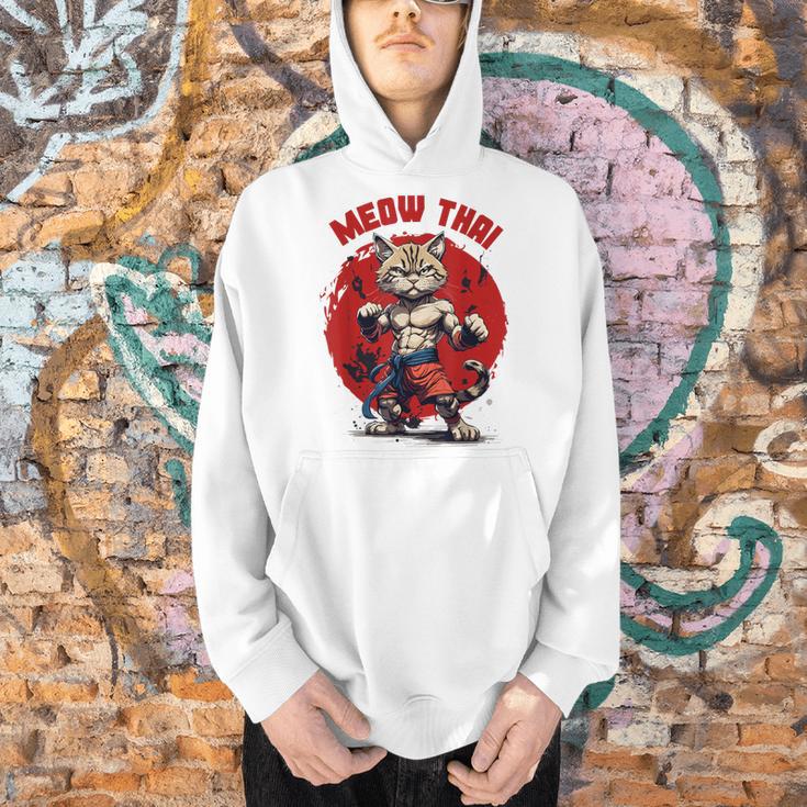 Meow Thai Funny Muay Thai And Cats Lover Men Hoodie Meow Thai Funny Muay Thai And Cats Lover Men Hoodie