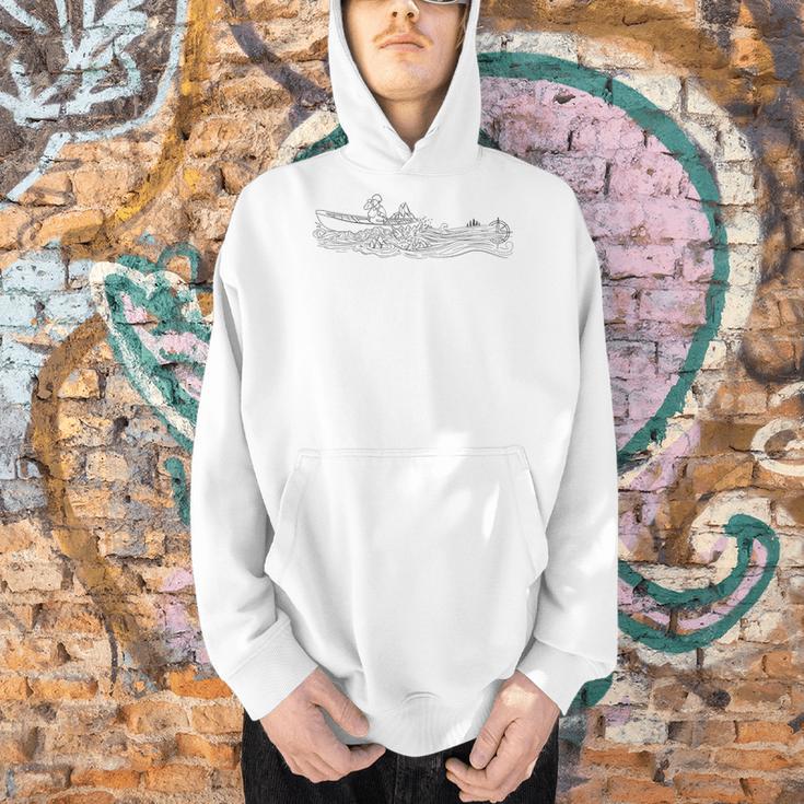 Minimalist Canoeing Water River Canoe Men Hoodie