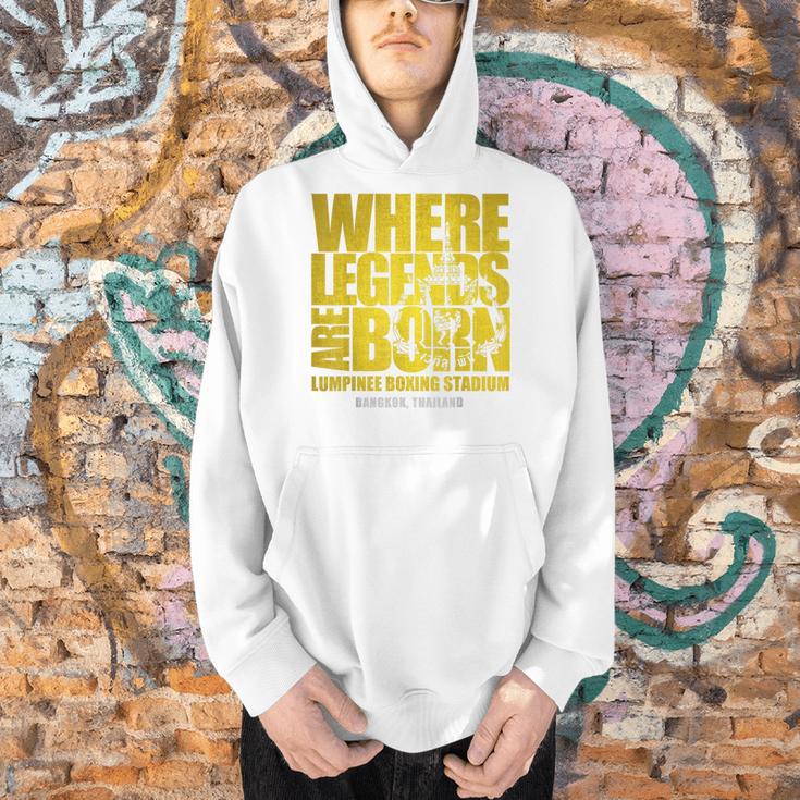Muay Thai Lumpinee Boxing Stadium Where Legend Born Men Hoodie