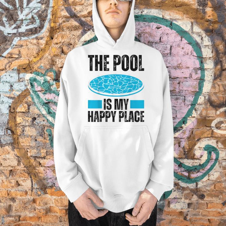 The Pool Is My Happy Place Swimming For Swimmer Men Hoodie The Pool Is My Happy Place Swimming For Swimmer Men Hoodie