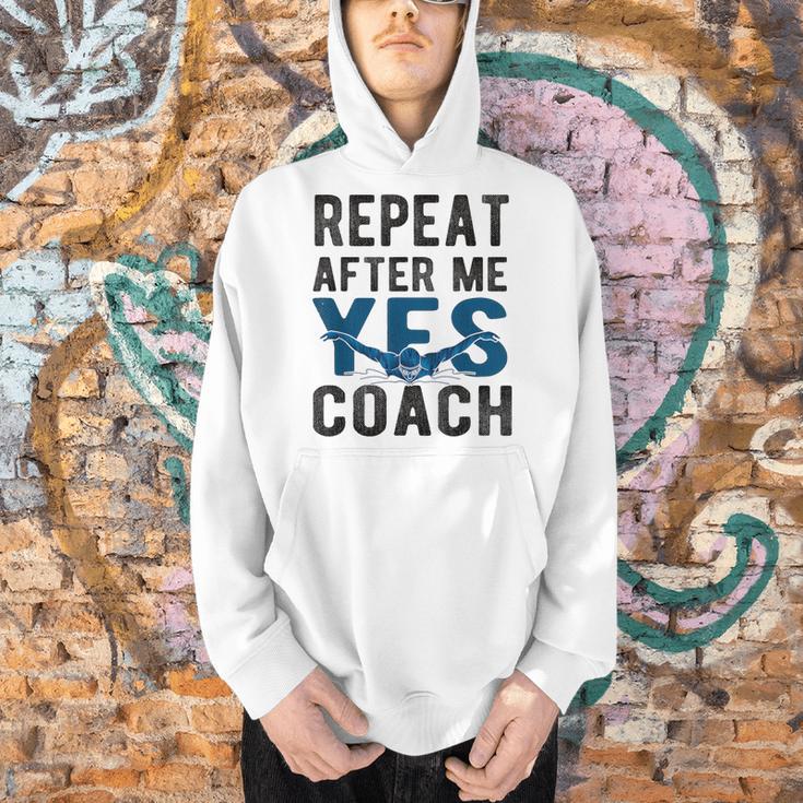 Repeat Yes Swim Coach Swimming Coach Men Hoodie