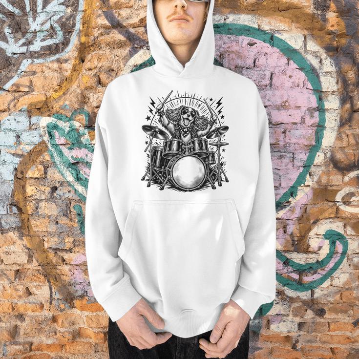 Spaniel Rock Drum Kit Men Hoodie