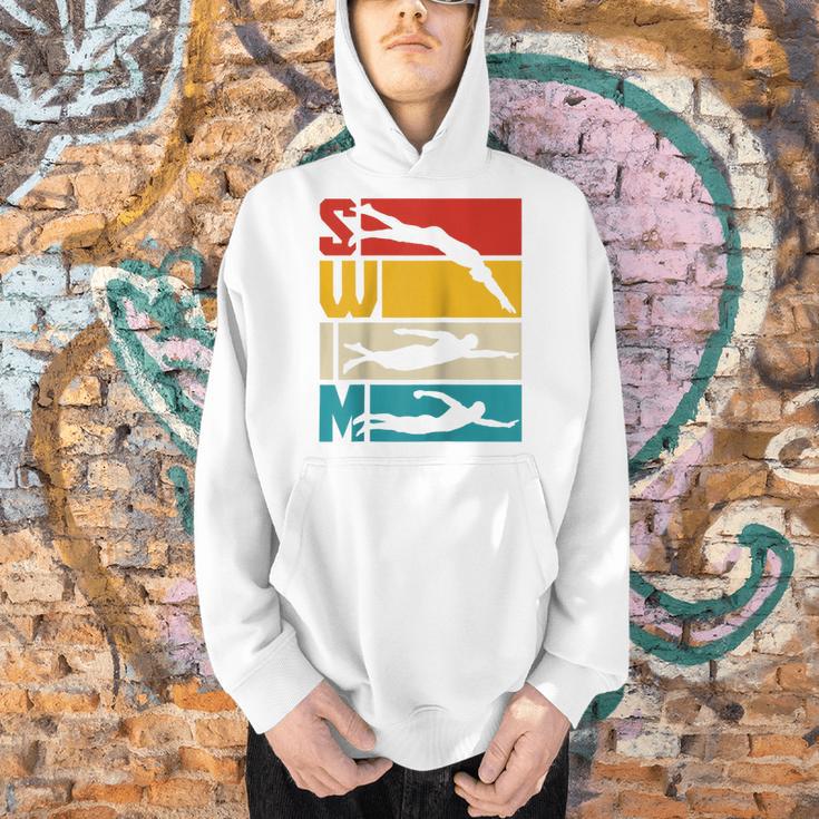 Swim Swimming Vintage Retro Swimmer Raglan Baseball Tee Men Hoodie Swim Swimming Vintage Retro Swimmer Raglan Baseball Tee Men Hoodie