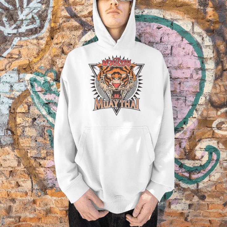 Tigar Muay Thai MMA Vintage Kickboxing Training Men Hoodie