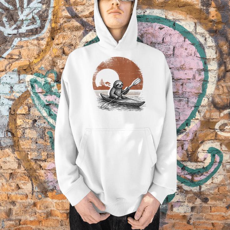 Women's Kayaking Sloth Kayak Kayaker Canoe Paddling Men Hoodie