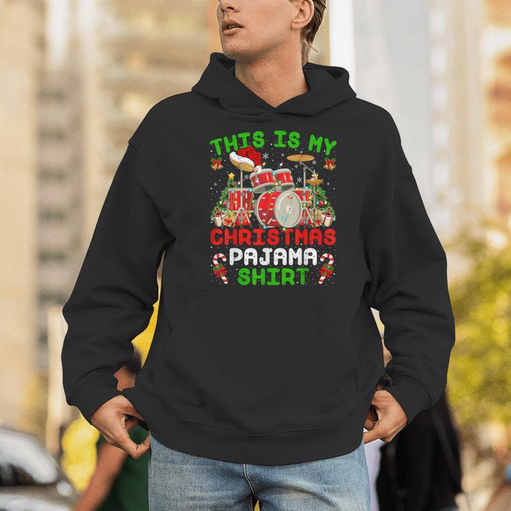 This Is My Christmas Pajama Shirt Drum Kit Christmas Men Hoodie