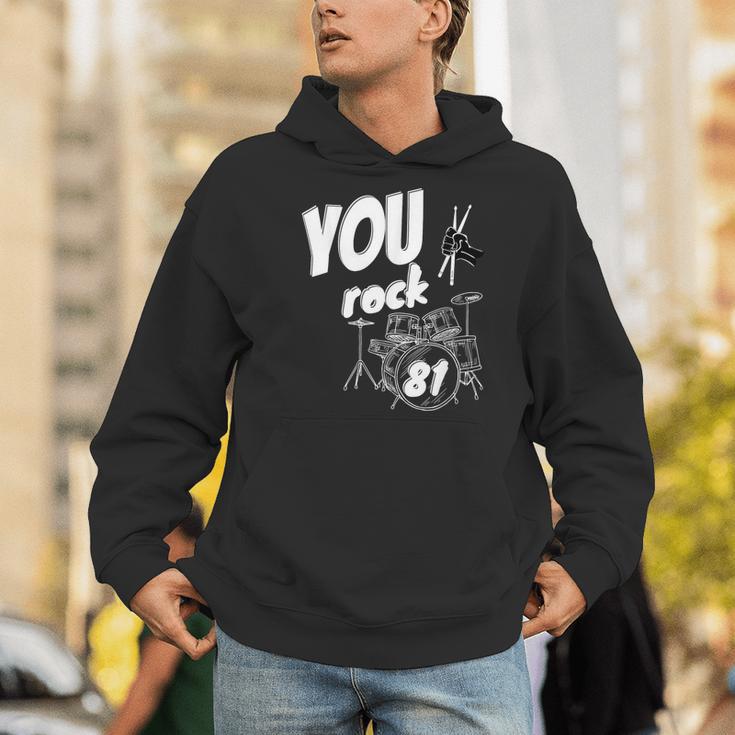 Drum Kit Drummer 81 Years 81st Birthday Men Women Men Hoodie Drum Kit Drummer 81 Years 81st Birthday Men Women Men Hoodie