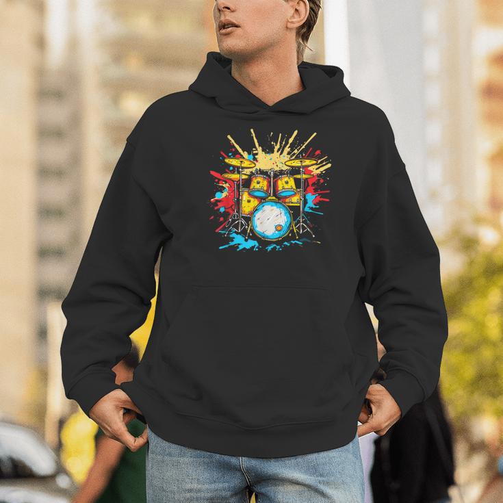 Drum Kit Steamwave Music Band Men Hoodie Drum Kit Steamwave Music Band Men Hoodie